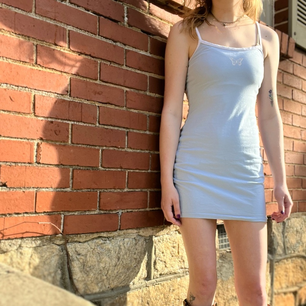 Baby Blue Butterfly Dress